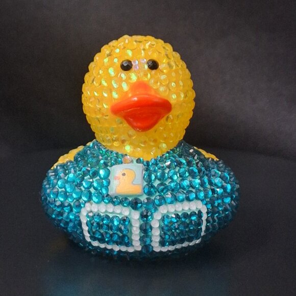 Respiratory Therapist/Doctor/Nurse Bedazzled Rubber Duck in Scrubs, Bling Duck - Picture 3 of 8